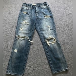 PacSun Distressed High Rise Mom Jeans